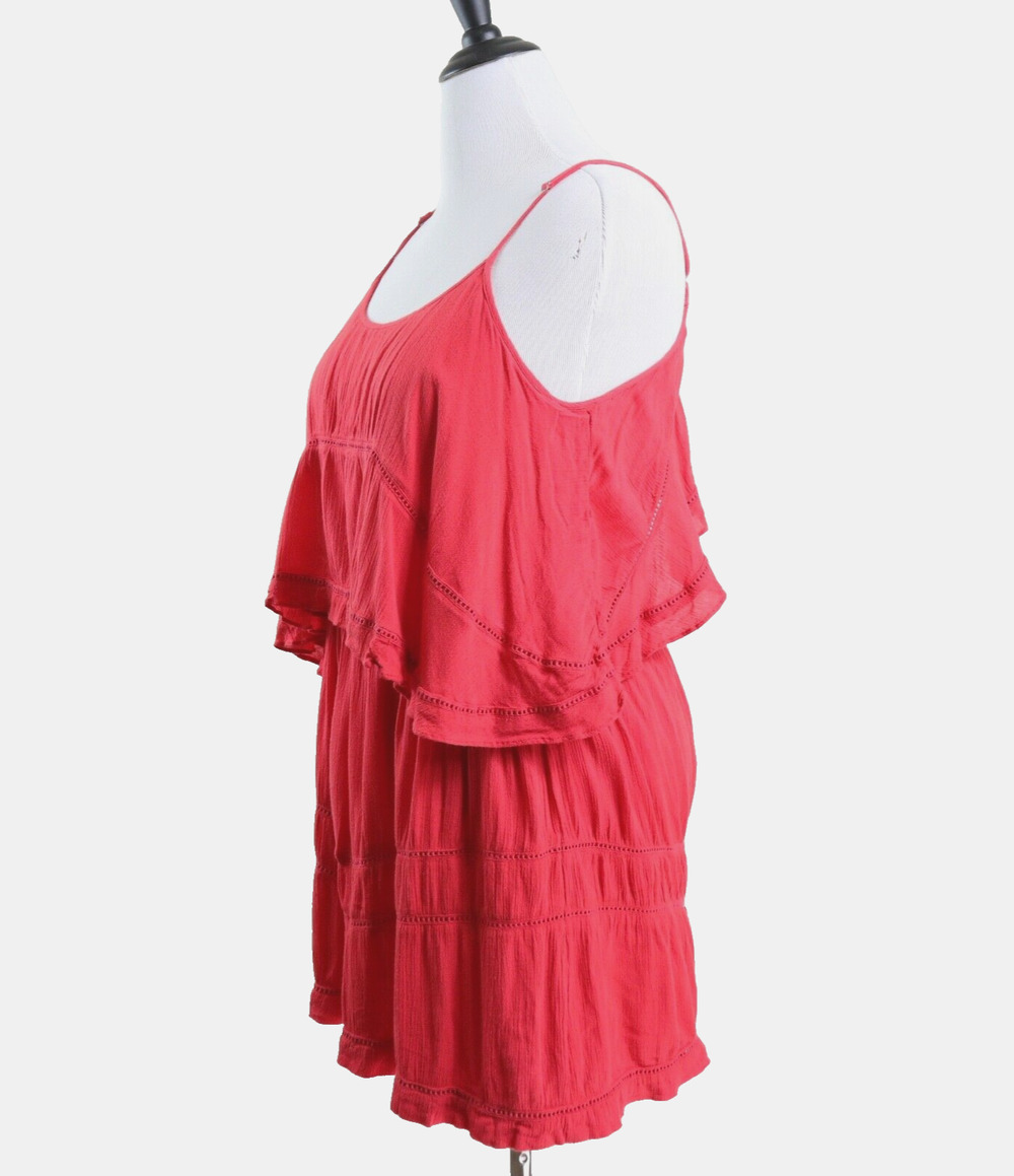 Lovers + Friends Size L Paradise Bay Dress Open Back Rust Orange